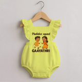 Phataka Squad Diwali Romper Frock - PASTEL YELLOW - 0 - 3 Months Old (Chest 19")