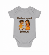 Phataka Squad Diwali Romper - GREY - New Born (Chest 14")