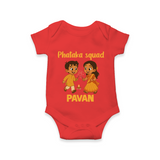 Phataka Squad Diwali Romper - RED - New Born (Chest 14")