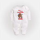 Cute Little Firecracker Diwali Full Body Suit - WHITE - New Born (Chest 7.5")