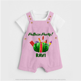 Pattasu Party Diwali Dungaree - BABY PINK - 0 - 5 Months Old (Chest 18")