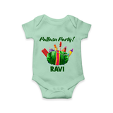 Pattasu Party Diwali Romper - MINT GREEN - New Born (Chest 14")
