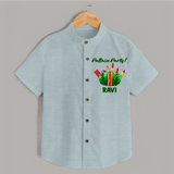 Pattasu Party Diwali Shirt - ARCTIC BLUE - 0 - 6 Months Old (Chest 23")