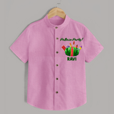 Pattasu Party Diwali Shirt - BABY PINK - 0 - 6 Months Old (Chest 23")