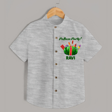 Pattasu Party Diwali Shirt - GREY - 0 - 6 Months Old (Chest 23")
