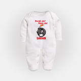 Diwali Mass Celebration Full Body Suit - WHITE - New Born (Chest 7.5")