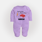 Tiny Firecracker Diwali Full Body Suit - LILAC - New Born (Chest 7.5")