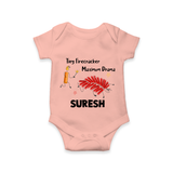 Tiny Firecracker Diwali Romper - PEACH - New Born (Chest 14")