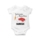 Tiny Firecracker Diwali Romper - WHITE - New Born (Chest 14")