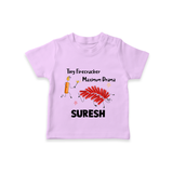 Tiny Firecracker Diwali T shirt - LILAC - 0-5 Months Old (Chest 17")