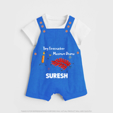 Tiny Firecracker Diwali Dungaree - COBALT BLUE - 0 - 5 Months Old (Chest 18")