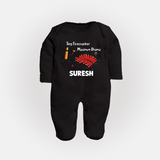 Tiny Firecracker Diwali Full Body Suit - BLACK - New Born (Chest 7.5")