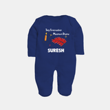 Tiny Firecracker Diwali Full Body Suit - NAVY BLUE - New Born (Chest 7.5")