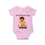 Kutty Deepavali King Romper - BABY PINK - New Born (Chest 14")