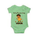 Kutty Deepavali King Romper - GREEN - New Born (Chest 14")