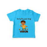Kutty Deepavali King T shirt - SKY BLUE - 0-5 Months Old (Chest 17")