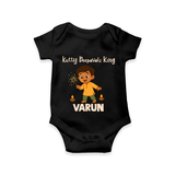 Kutty Deepavali King Romper - BLACK - New Born (Chest 14")