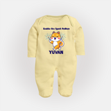 Enakku Oru Spark Podhum Diwali Full Body Suit - PASTEL YELLOW - New Born (Chest 7.5")