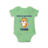 Enakku Oru Spark Podhum Diwali Romper - GREEN - New Born (Chest 14")
