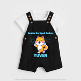Enakku Oru Spark Podhum Diwali Dungaree - BLACK - 0 - 5 Months Old (Chest 18")