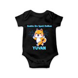 Enakku Oru Spark Podhum Diwali Romper - BLACK - New Born (Chest 14")