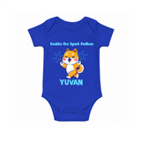 Enakku Oru Spark Podhum Diwali Romper - COBALT BLUE - New Born (Chest 14")