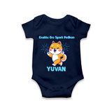 Enakku Oru Spark Podhum Diwali Romper - NAVY BLUE - New Born (Chest 14")