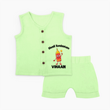 Diwali Kondaatam Celebration Jabla Set - PASTEL GREEN - 0 - 3 Months Old (Chest 9.8")