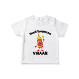 Diwali Kondaatam Celebration T shirt - WHITE - 0-5 Months Old (Chest 17")