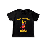 Diwali Kondaatam Celebration T shirt - BLACK - 0-5 Months Old (Chest 17")