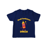 Diwali Kondaatam Celebration T shirt - NAVY BLUE - 0-5 Months Old (Chest 17")