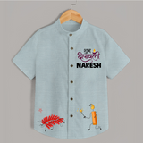 Shubh Deepavali Celebration Shirt - ARCTIC BLUE - 0 - 6 Months Old (Chest 23")