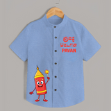Kutty Pattasu Diwali Shirt - SKY BLUE - 0 - 6 Months Old (Chest 23")