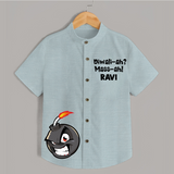 Diwali Mass Shirt - ARCTIC BLUE - 0 - 6 Months Old (Chest 23")