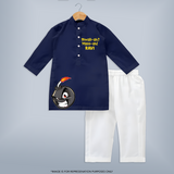 Diwali Mass Kurta - NAVY BLUE - 3 - 6 Months Old (Chest 24", Kurta Length 14'', Waist 19", Pant Length 14")