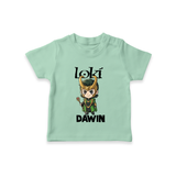 Mischief Maker Loki Chibi TShirt - MINT GREEN - 0-5 Months Old (Chest 17")