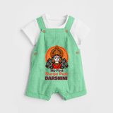 My First Durga Puja Divine Goddess Dungaree - GREEN - 0 - 5 Months Old (Chest 18")