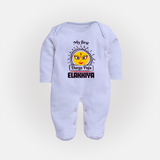 My First Durga Puja Elegant Goddess Illustration Full Body Suit - BABY BLUE - New Born (Chest 7.5")