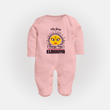 My First Durga Puja Elegant Goddess Illustration Full Body Suit - BABY PINK - New Born (Chest 7.5")