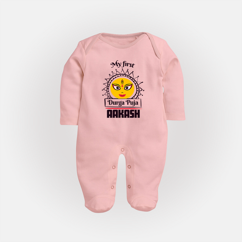 Baby's First Durga Puja Sleep Suit | Custom Sleep Suit for Little Devotees
