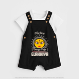 My First Durga Puja Elegant Goddess Illustration Dungaree - BLACK - 0 - 5 Months Old (Chest 18")
