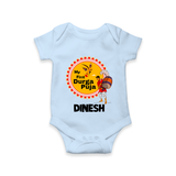 My First Durga Puja Festive Warrior Goddess Romper - BABY BLUE - New Born (Chest 14")