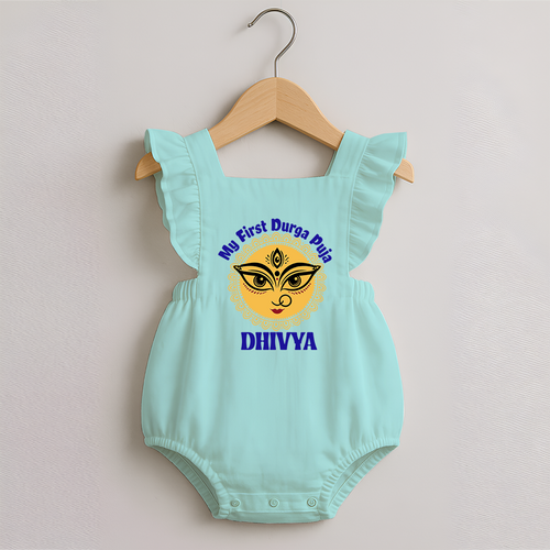 First Durga Puja Celebration Romper Frock | Personalized Romper Frock for Your Baby