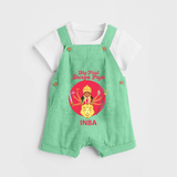 My First Durga Puja Divine Mother Illustration Dungaree - GREEN - 0 - 5 Months Old (Chest 18")