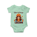 Ghar Ki Durga Divine Goddess Romper - MINT GREEN - New Born (Chest 14")