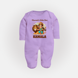 Navratri Little Star Goddess Full Body Suit - LILAC - New Born (Chest 7.5")