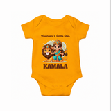 Navratri Little Star Goddess Romper - CHROME YELLOW - New Born (Chest 14")