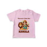 Navratri Little Star Goddess T Shirt - BABY PINK - 0-5 Months Old (Chest 17")