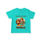 Navratri Little Star Goddess T Shirt - TEAL - 0-5 Months Old (Chest 17")