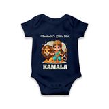 Navratri Little Star Goddess Romper - NAVY BLUE - New Born (Chest 14")